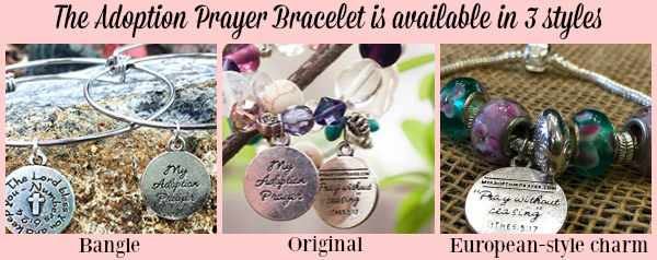 Adoption Prayer Bracelets come in 3 styles