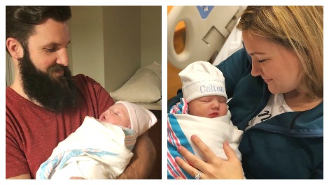 Chris and Carrie were blessed to adopt a baby boy, Colton!